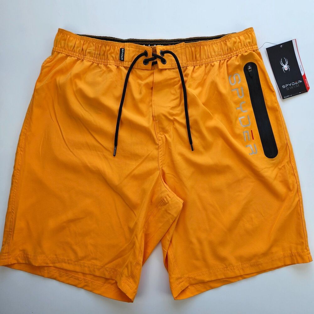 NWT Spyder Bright Orange Board Shorts Swim Trunks XL